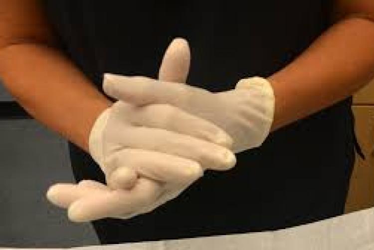 wearing of hand gloves at work places