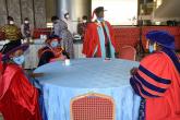 Members of staff celebrating after the installation