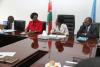 The Chair of Council sharing with the Ag. Vice Chancellor, Prof. Mbeche