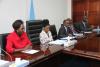The chair of Council with heads of departments at CCU