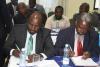 UASU Union representative signing the CBA 2017 -2021 at Jacaranda Hotel