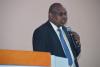 Ag. Director Security and Safety Services addressing the students
