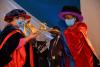 The Chancellor Dr. Vijoo Rattansi ready for the ceremony